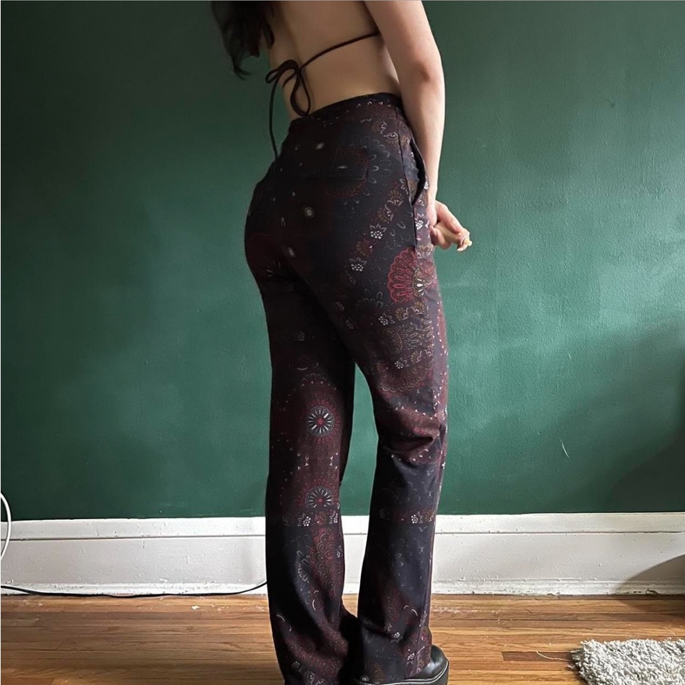 Vintage high waisted patterned trousers